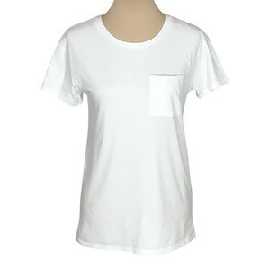 Arizona Jean Co. Plain White T-shirt with Pocket, Juniors Small